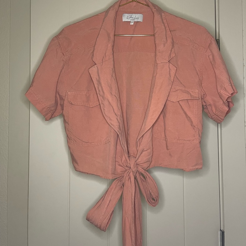 Pink/Peach L’Academie Crop Top